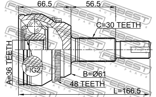 Шарнир FEBEST 0110-GSX30A48