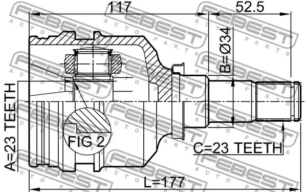 Шарнир FEBEST 0111-001