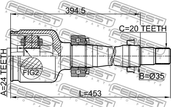 Шарнир FEBEST 0111-220RH