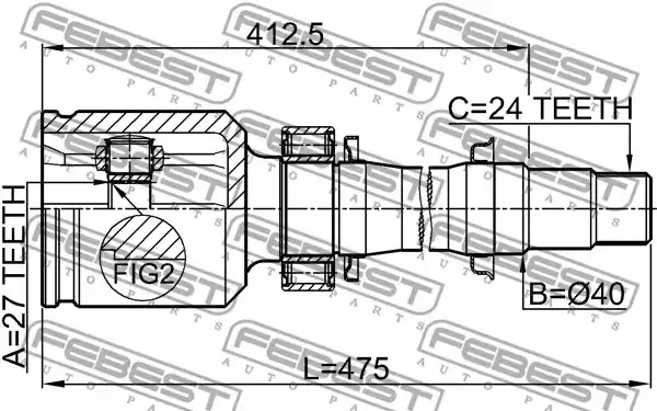 Шарнир FEBEST 0111-ACA38RH