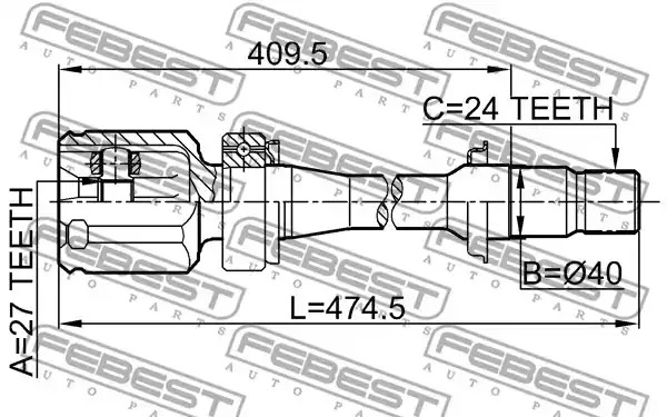 Шарнир FEBEST 0111-ACV30RH