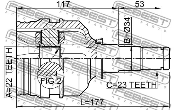 Шарнир FEBEST 0111-AV220