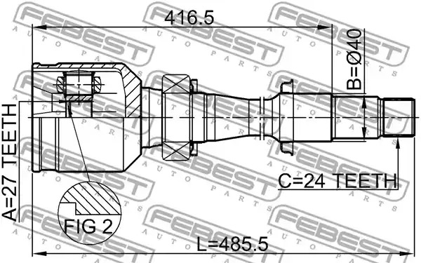 Шарнир FEBEST 0111-MCV30RH