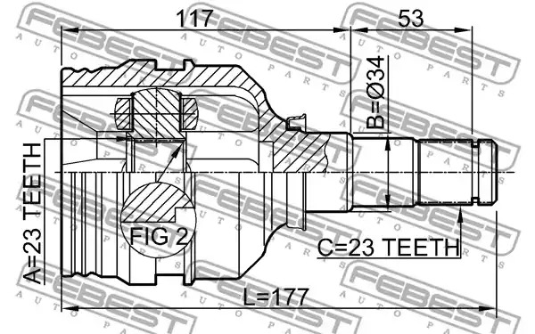 Шарнир FEBEST 0111-ZZE120