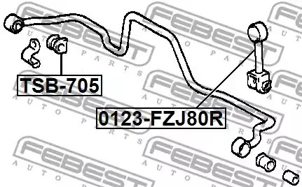 Стойка FEBEST 0123-FZJ80R