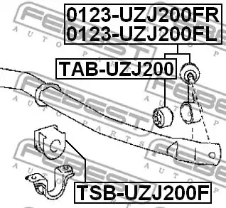 Стойка FEBEST 0123-UZJ200FL