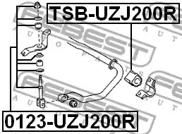 Стойка FEBEST 0123-UZJ200R