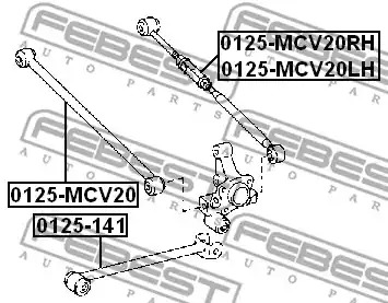 Рычаг независимой подвески колеса FEBEST 0125-141