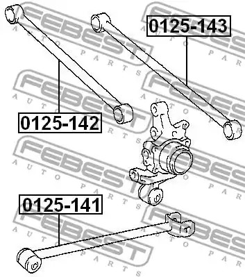 Рычаг независимой подвески колеса FEBEST 0125-143