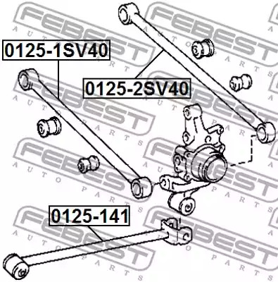 Рычаг независимой подвески колеса FEBEST 0125-1SV40