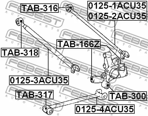 Рычаг независимой подвески колеса FEBEST 0125-2ACU35