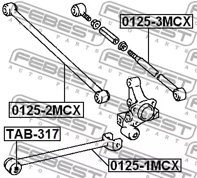 Рычаг независимой подвески колеса FEBEST 0125-2MCX
