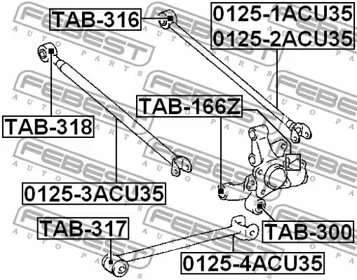 Рычаг независимой подвески колеса FEBEST 0125-4ACU35