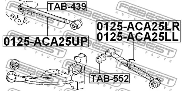 Рычаг независимой подвески колеса FEBEST 0125-ACA25LR