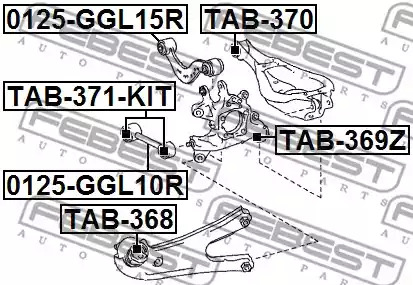 Рычаг независимой подвески колеса FEBEST 0125-GGL10R