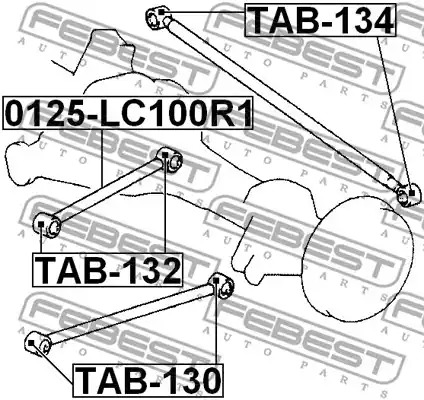 Рычаг независимой подвески колеса FEBEST 0125-LC100R1