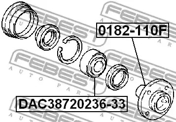 Ступица колеса FEBEST 0182-110F