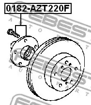 Ступица колеса FEBEST 0182-AZT220F