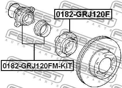 Ступица колеса FEBEST 0182-GRJ120F