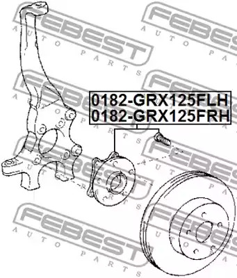 Ступица колеса FEBEST 0182-GRX125FRH