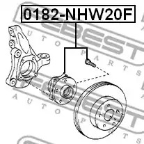 Ступица колеса FEBEST 0182-NHW20F