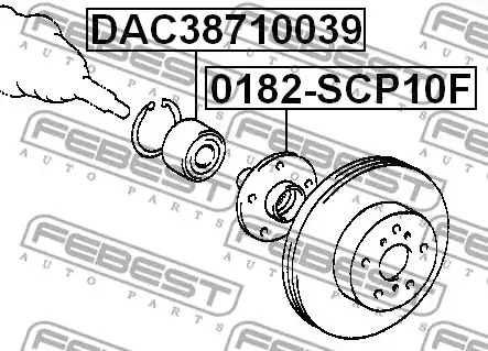 Ступица колеса FEBEST 0182-SCP10F