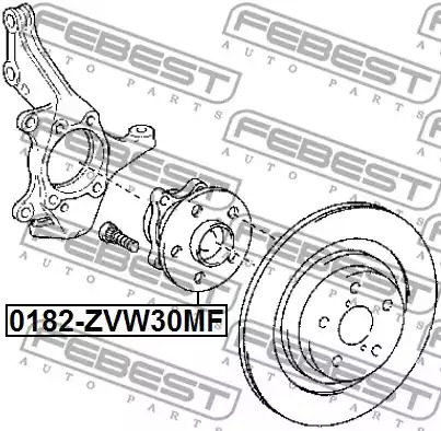 Ступица колеса FEBEST 0182-ZVW30MF