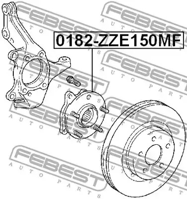 Ступица колеса FEBEST 0182-ZZE150MF