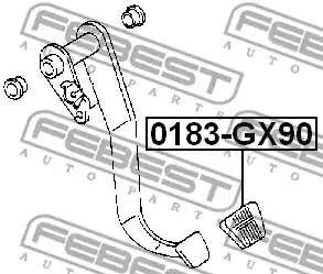 Педальные накладки FEBEST 0183-GX90