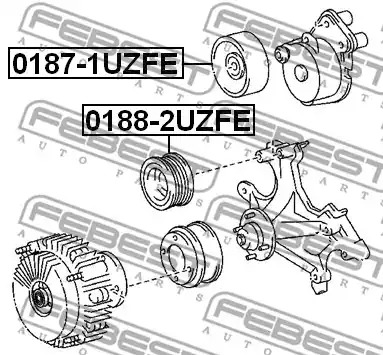 Ролик FEBEST 0187-1UZFE