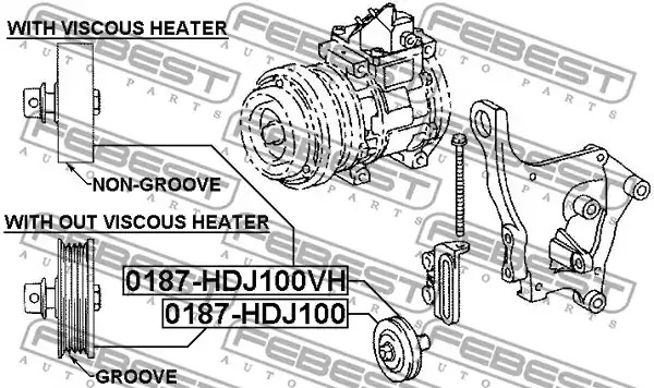 Ролик FEBEST 0187-HDJ100HV