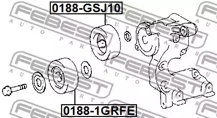 Ролик FEBEST 0188-1GRFE