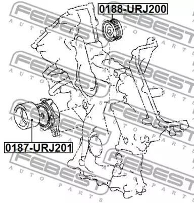 Ролик FEBEST 0188-URJ200