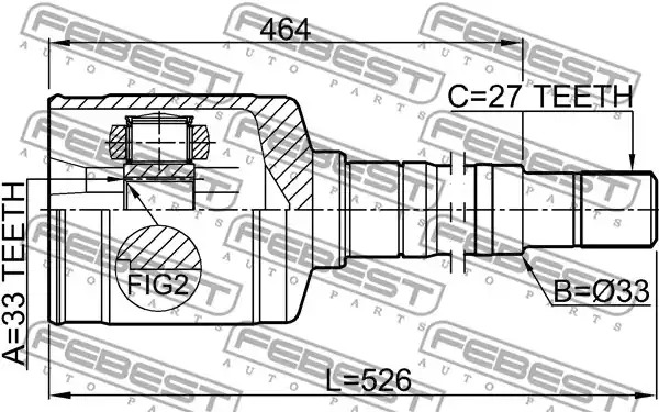 Шарнир FEBEST 0211-T31RH