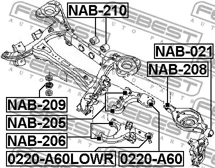 Шарнир FEBEST 0220-A60LOWR