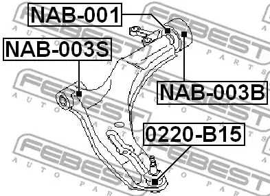 Шарнир FEBEST 0220-B15