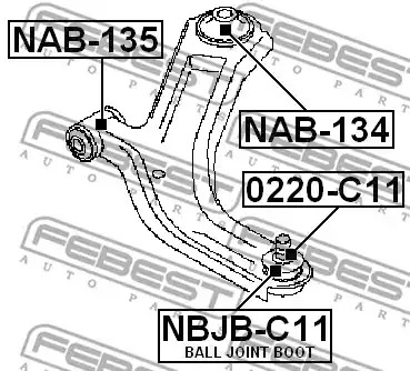 Шарнир FEBEST 0220-C11