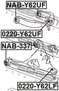 Шарнир FEBEST 0220-Y62LF