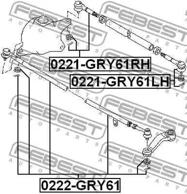 Шарнир FEBEST 0221-GRY61LH