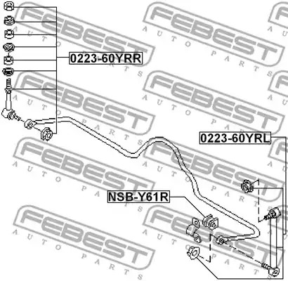 Стойка FEBEST 0223-60YRR