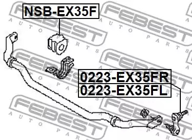 Стойка FEBEST 0223-EX35FL