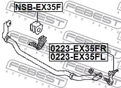 Стойка FEBEST 0223-EX35FR