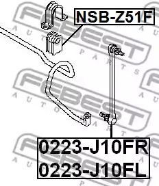 Стойка FEBEST 0223-J10FR