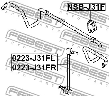 Стойка FEBEST 0223-J31FL