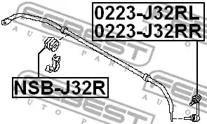 Стойка FEBEST 0223-J32RL