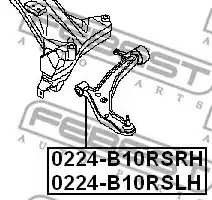 Рычаг независимой подвески колеса FEBEST 0224-B10RSRH