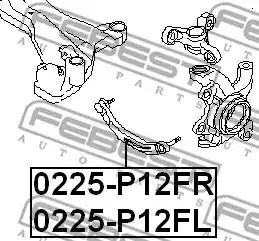 Рычаг независимой подвески колеса FEBEST 0225-P12FL