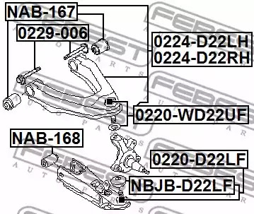 Болт FEBEST 0229-006