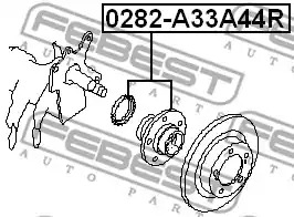 Ступица колеса FEBEST 0282-A33A44R