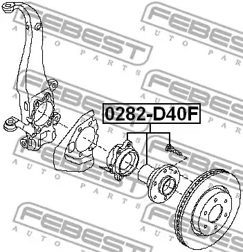 Ступица колеса FEBEST 0282-D40F